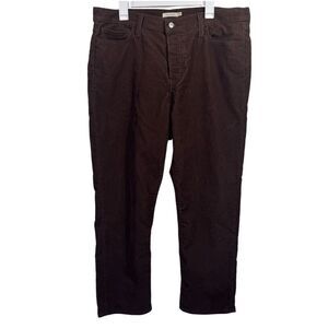 Levi's Wedgie Straight Fit Corduroy Brown Straight Leg Jeans